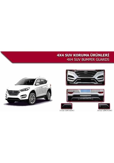 Hyundai Tucson Ön Arka Tampon Koruması Difüzör 2015-2018