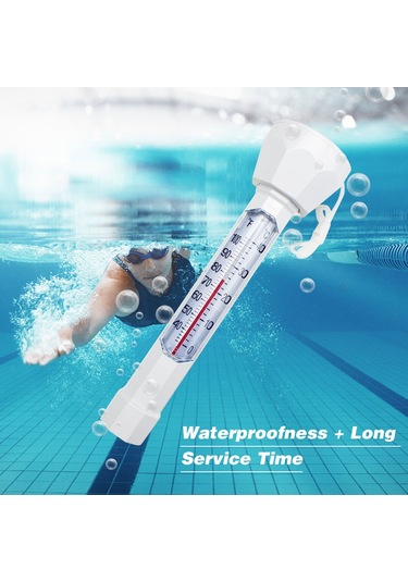 Springsun Kolay Okunabilir Yüzen Termometre - İpli Su Sıcaklık Ölçer Spa, Gölet & Jakuzi İçin