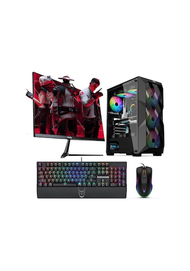 İzoly Cleffa Y i3-10100F 16 GB 256 GB M.2 NVMe RTX2060S 27" Free Dos Masaüstü Oyuncu Bilgisayarı