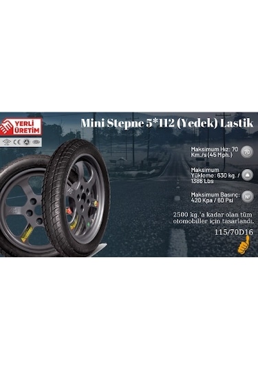 Mini Stepne 5X112 Yedek Lastik 2021   Üretim