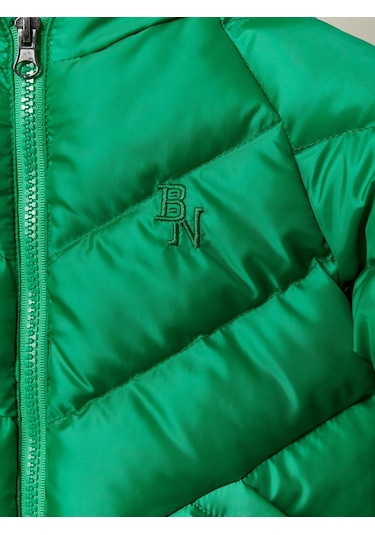 Benitto Kids Erkek Bebek Kapüşonlu Kışlık Mont 51332 Yeşil