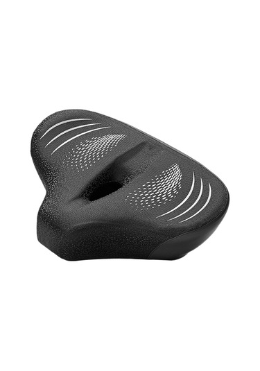 Suntek Bisiklet Koltuğu Yumuşak Geniş Pu Deri Su Siyah-gri Gri - Siyah