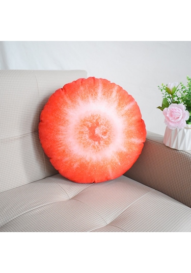 Jian Fan Meyveözelekilli Yastık Ofis Yatak Odasıyastık Kanepe Yastık - Karpuz Kırmızı