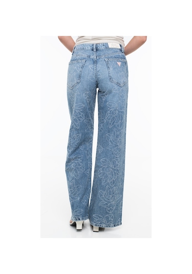 Guess Indigo Relaxed Fit Kadın Jean Pantolon W6ga2kd1069 Mavi
