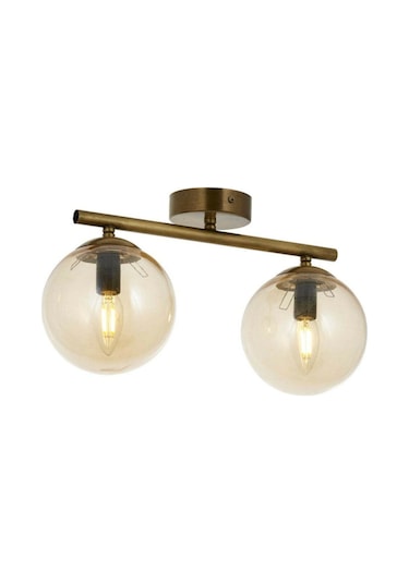 Spor Plafonyer Model Modern Glop Bal Camlı Üçlü Avize S