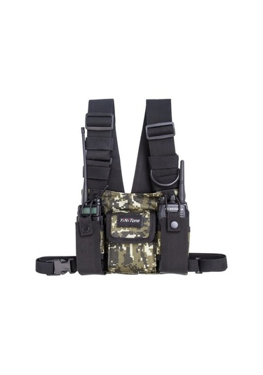 Pazly Yinitone Multi-fonksiyonel Göğüs Çantası - Hafif, Su Geçirmez, Toz Geçirmez İnterkom Çantası Yeşil