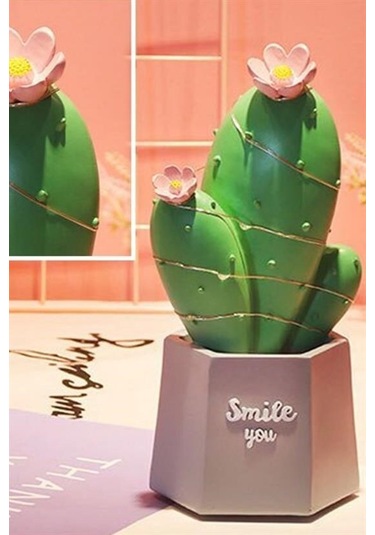 Buffer Led Işıklı Kaktüs Biblo Ev Dekorasyon Ve Hediyelik Eşya Led Aydınlatma Çok Renkli