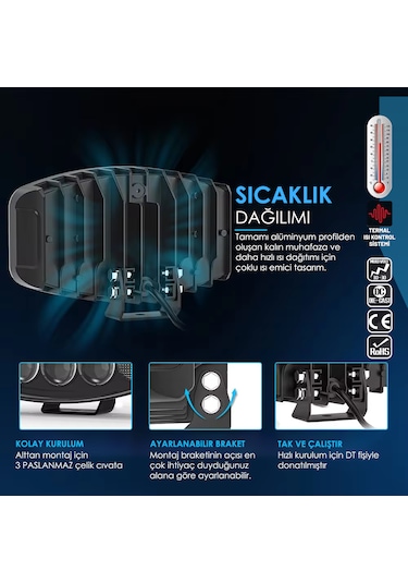 Sparkle 10'' Beyaz Turuncu Led Spot Projektör Çalışma Lambası