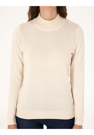 Pierre Cardin Kadın Ekru Kazak /triko 50315768-vr019 Ekru