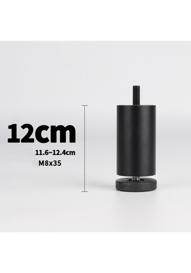 Suntek 4 Adet Alüminyum Alaşımlı Mobilya Ayakları Siyah-12cm Çok Renkli