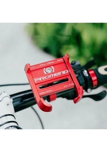 Ebitda Promend Sjj-275 Alüminyum Bisiklet Telefon Tutucu, 55-100mm Cep Tel. Uygun, Siyah Gidon Uygun Siyah