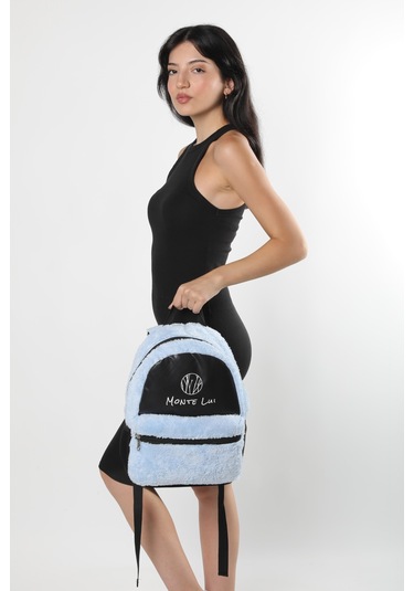 Monte Lui Mnt3637 Peluş Sırt Çantası Mavi Çok Renkli