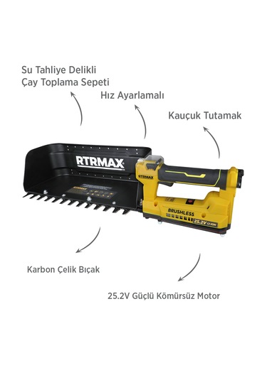 Rtrmax RTM9653 Şarjlı Çay Toplama Makinesi