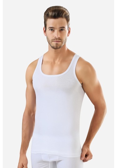 Erkek Renkli Ribana Atlet 3'lü Paket %100 Pamuklu Çok Renkli