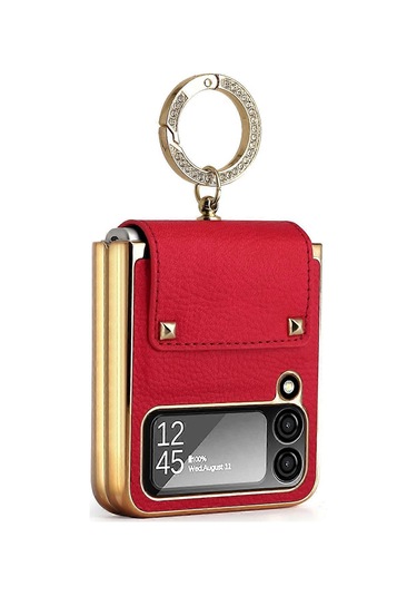 Samsung Galaxy Z Flip4 5g Gkk Renkli Pu Telefon Kılıfı Ve Halka Tutucu Diğer