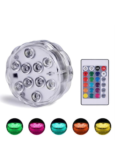 Su Geçirmez Akvaryum Su Üstü Kumandalı Dekoratif Led Aydınlatma Rgb Kumandalı - Kumandalı Led Rgb
