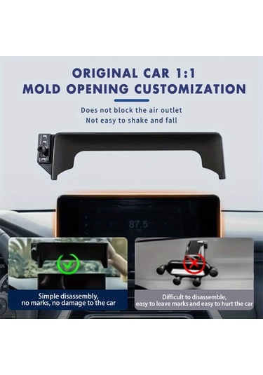 Honeybeeshop Tesla Model 3 2017 2022 Araç Telefon Tutucu Ekran Tabanlı Sabit Anti Sarsıntı Navigasyon Braketi