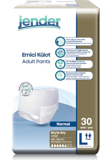 Jender 5.5 Damla Emici Külot Büyük Boy L 30 Adet