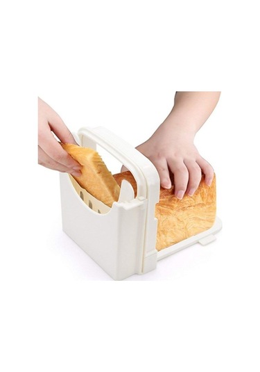 Tongxida Pratik Taşınabilir Ekmek Dilimleyici - Beyaz, Kolay Kullanım Kesici Beyaz