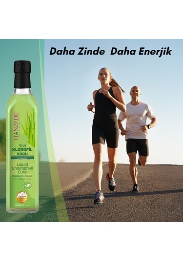 Hanzade Bitkisel Sıvı Klorofil Kürü Cam 3 x 500 ML