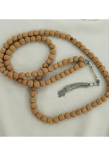 Tesbih 99 Lük 10 Mm Doğal Rudraksha Rudraşka Tespih