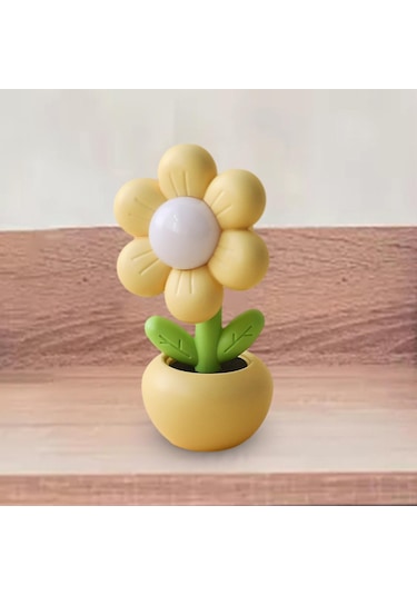 Suntek Saksı Bitki Küçük Masa Lambası Yatak Odası Ortam Sari Çok Renkli