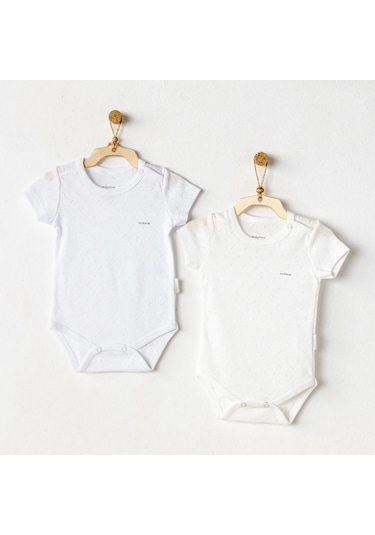 Andywawa Jacquard Basic 2'li Body Ac25554 Beyaz - Ekru