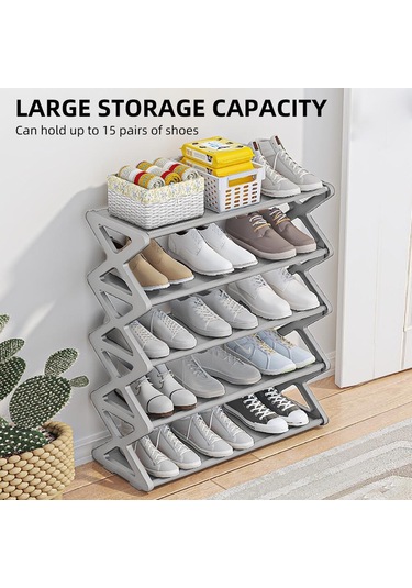 Jms 5 Katmanlı Ayakkabı Rafı X Şekli Ayakkabı Organizatörü Toz Geçirmez Depolama Rafı Galvanizli Çelik Kumaş Siyah Jms 5 Katmanlı Ayakkabı Rafı X Şekli Ayakkabı Organizatörü Toz Geçirmez Depolama Rafı Galvanizli Çelik Kumaş Siyah