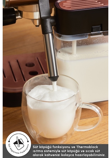 Karaca Mycaffee Barista S20 Entegre Süt Hazneli Otomatik Espresso Ve Latte Makinesi