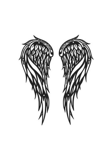 Opulentliving Modern Melek Kanadı Çifti, El Sanatları Vintage Stil, 30x13cm Duvar Süsü 30x13cm