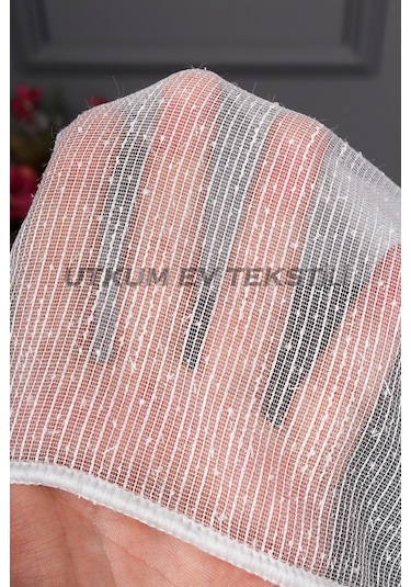 Gümüş Simli Keten Düz Tül Perde Akdz 920