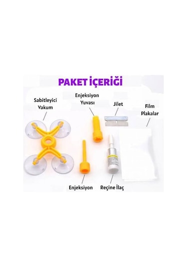 Polham Araç Camı Çatlak Tamir Kiti Araba Camı Tamir Kiti Çatlak T