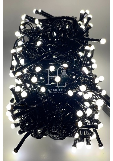 10 Metre Gün Işığı Kirpi Led Siyah Kablolu Jack Eklemeli Dekoratif Led Işık Yılbaşı Süsü Gün Işığı