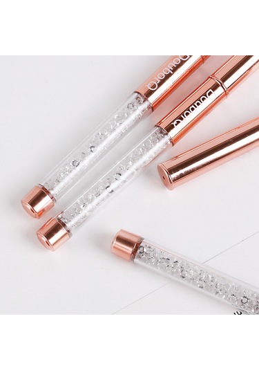 Vkemall 8 Uçlu Roz Altın Tırnak Fırçası - Profesyonel Manikür Ve Dıy Tasarım Aracı