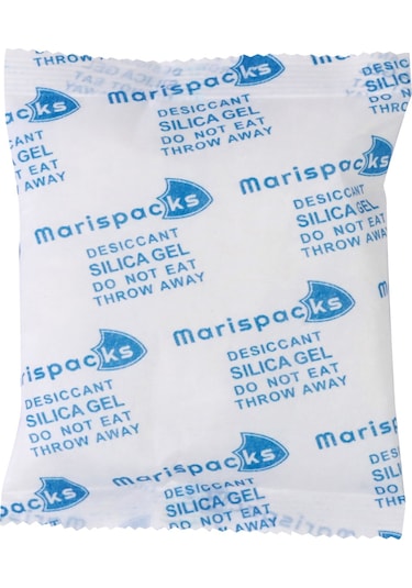 Marispacks 50 G X 5 Adet Silikajel Nem Alıcı Paket Nonwoven, Metalize Doypack Ambalajda