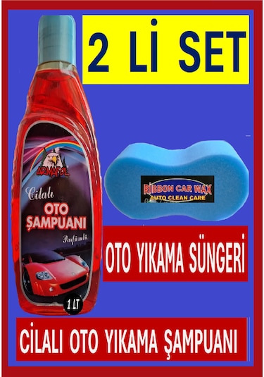 Cilalı Oto Şampuanı 1 Kg + Araba Yıkama Süngeri