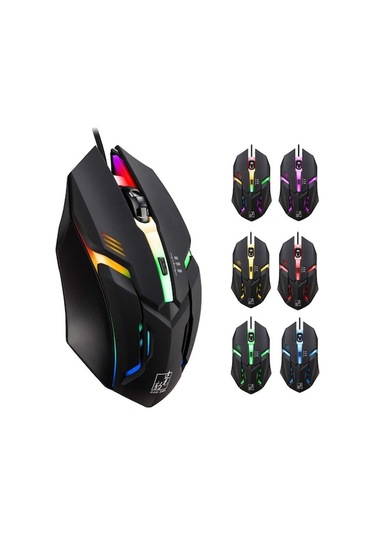 Cbtx K2 Renkli Led Işık 4 Düğme 2400 Dpı Optik Usb Kablolu Oyun Faresi K2