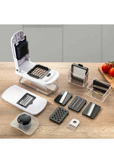 Emsan Smart Hazneli Doğrayıcı Beyaz 10 Parça Beyaz