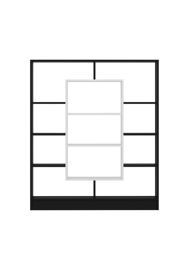 Venüs Kitaplık - Siyah / Parlak Beyaz