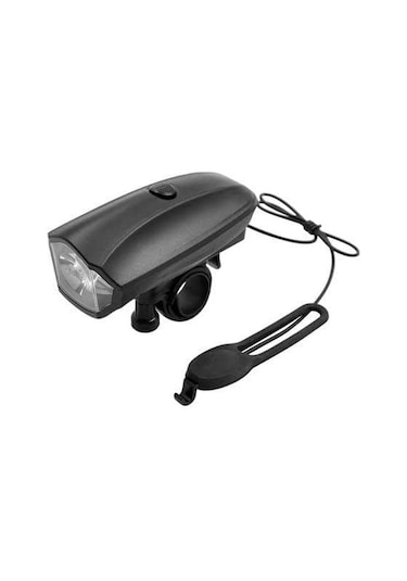 Çakarlı 120 Desibel 3 Modlu Elektronik Bisiklet Korna Ön Far Siyah