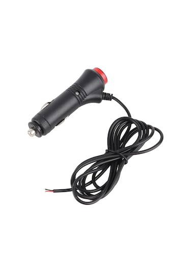 Geeroyoo Araç Sigara Çakmak Plugı 1.5m Kablolu, Anahtar Tuşlu, Kırmızı Led Gösterge, 10a Sigorta İle Aşırı Yük Koruma, 12v/60w