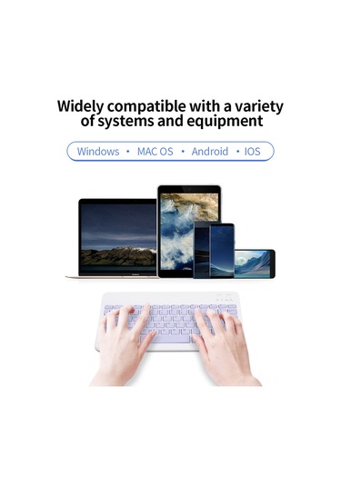 Xindoker 10.1 İnç Kablosuz Bt Klavye - Çoklu Sistem Uyumlu, Şarj Edilebilir, Taşınabilir, Yeşil Renk Seçeneği