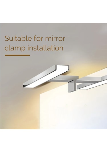 Neoglint Led Ayna Işık Banyo Dolabı Işıkları 6000 K Makyaj Aynası Gümüş