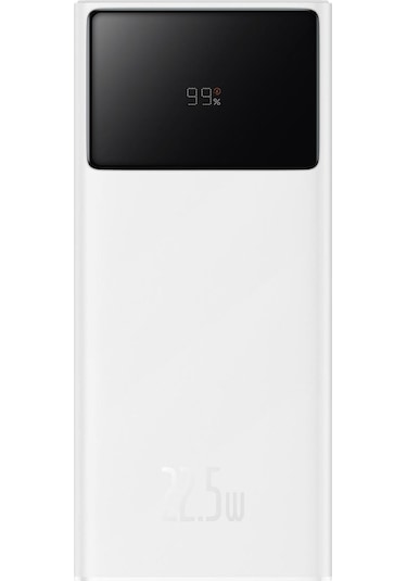 Baseus PPXJ080102 Star-Lord Overseas Edition 30.000 mAh 22.5WDijital Ekranlı Powerbank Beyaz