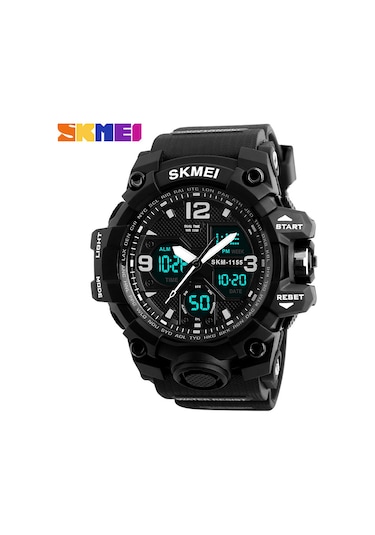 Anı Güzellik Erkeklerin Büyük Su Geçirmez Elektronik Saati, Moda Çok Fonksiyonlu Açık Hava Spor Saatleri, Spor Saati, Öğrenci Saati 1155b Siyah. Çok Renkli