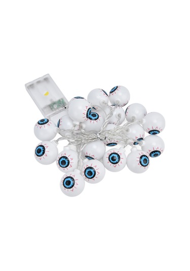 Lemestar Halloween Ghost Eye Led Işık Zinciri 3m 20led, Sabit+yanıp-sönen Mod, İç/harici Korkunç Parti Dekorasyonu, Pil İle Çalışır Pil Dahil Değil Diğer