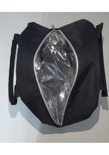 Anne Bebek Çocuk İçin Isı Yalıtımlı Termal Termoslu Yemek, Mama, Beslenme, Gıda Çantası Siyah - Siyah