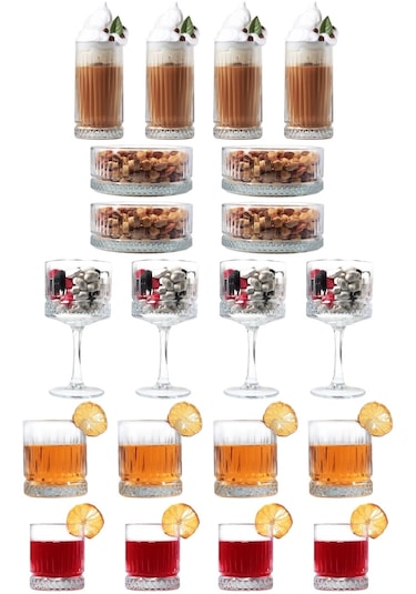 Paşabahçe Elysia 20 Parça Su Bardak - Meşrubat Bardağı Ve Çerezlik Seti Takımı