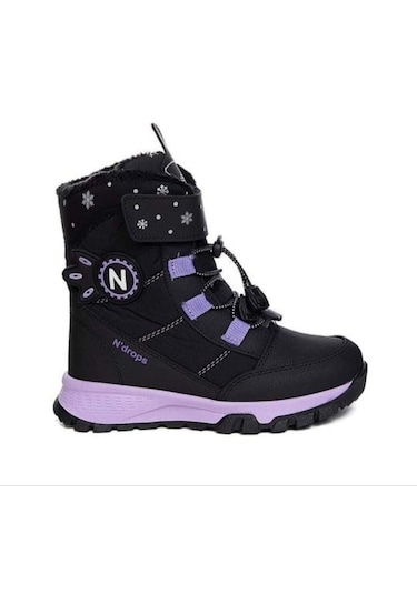 Viktorya Kız Çocuk Bot Siyah - Lila