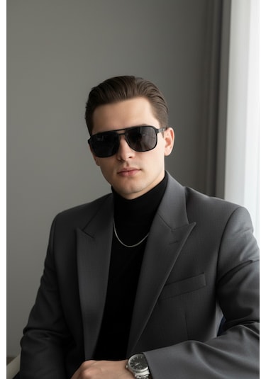 Unisex Siyah Güneş Gözlüğü Uv400 Korumalı Modern Tasarım